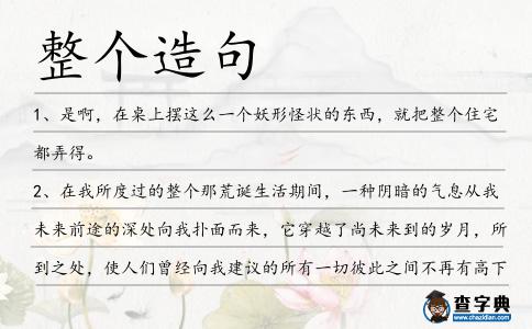 整個造句