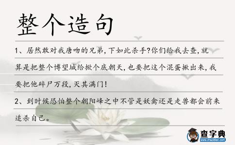 整個造句