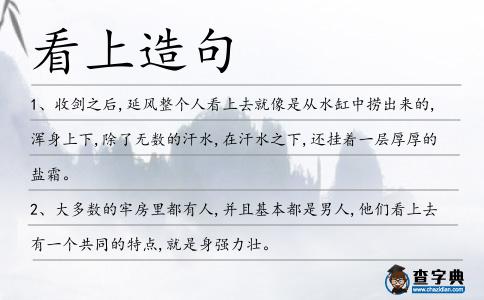 看上造句