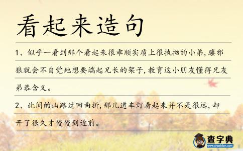 看起來造句