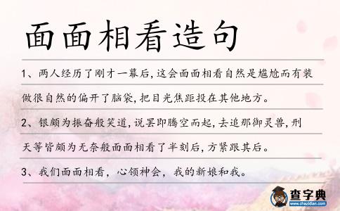 面面相看造句
