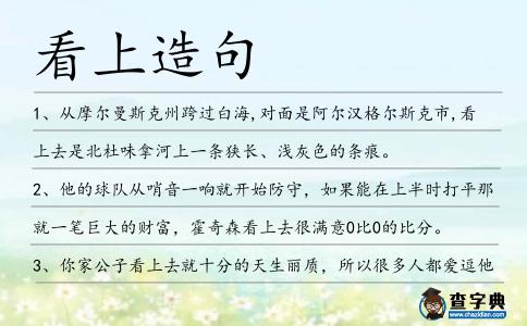 看上造句
