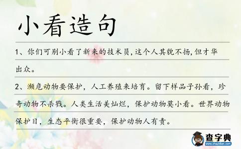 小看造句