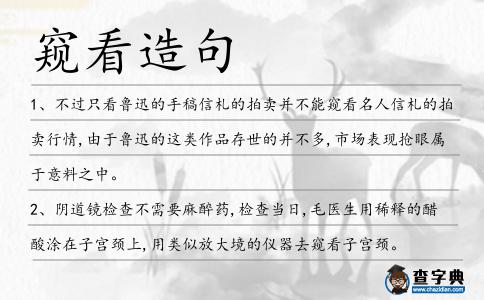窺看造句
