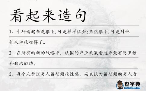 看起來造句