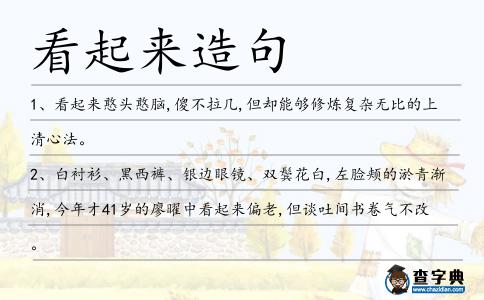 看起來造句