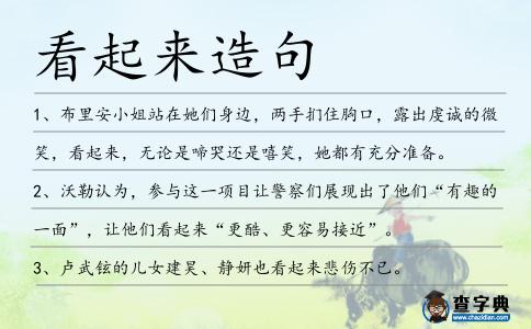 看起來造句