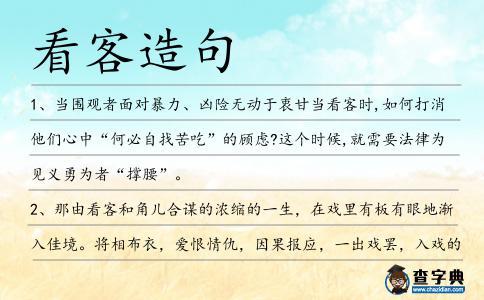 看客造句