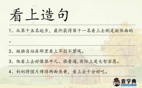 看上造句