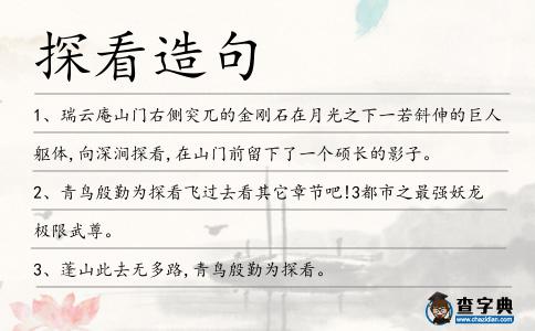 探看造句