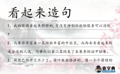 看起來造句