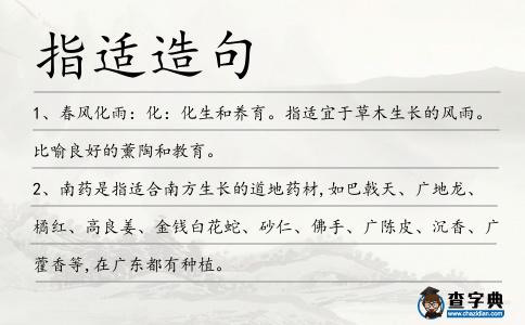 指適造句