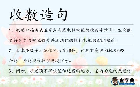 收數造句