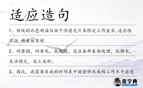 適應造句