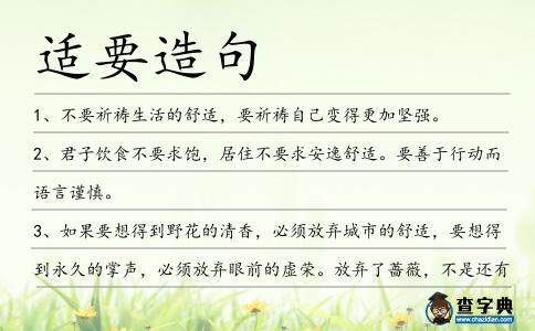 適要造句