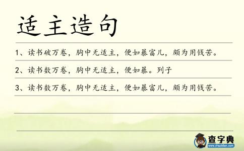 適主造句