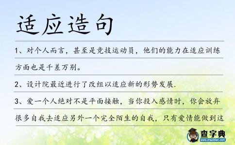 適應造句