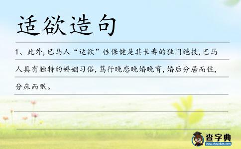 適欲造句