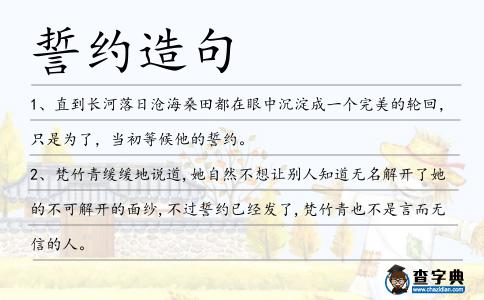 誓約造句
