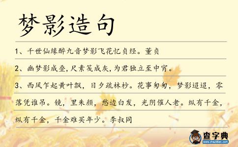 夢影造句