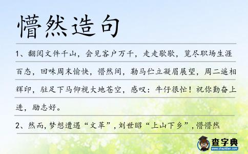懵然造句