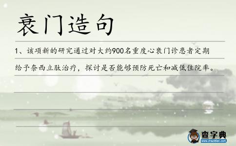 衰門造句