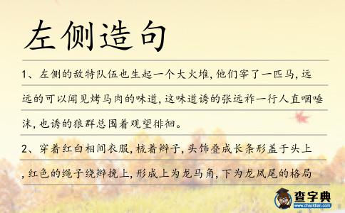 左側(cè)造句