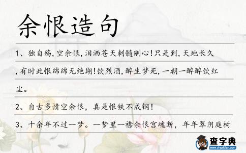余恨造句