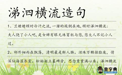 涕泗橫流造句