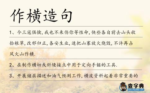 作橫造句