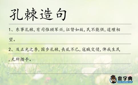 孔棘造句