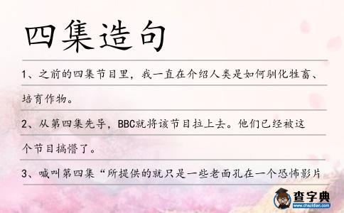 四集造句