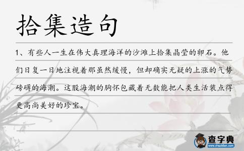 拾集造句