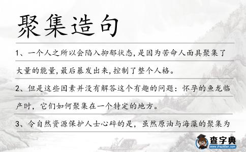 聚集造句
