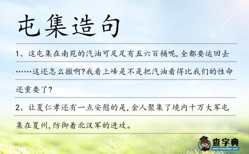 屯集造句