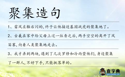 聚集造句