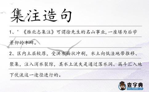 集注造句