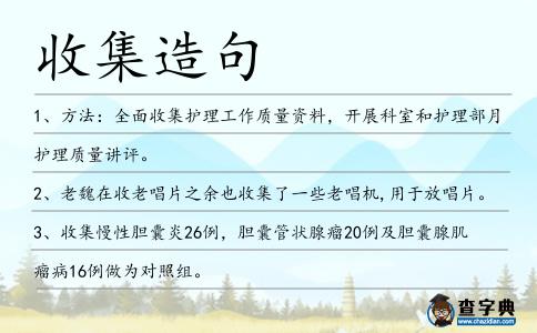 收集造句