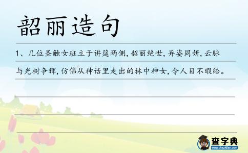 韶麗造句