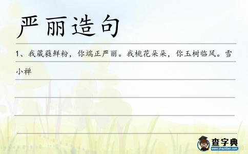 嚴麗造句