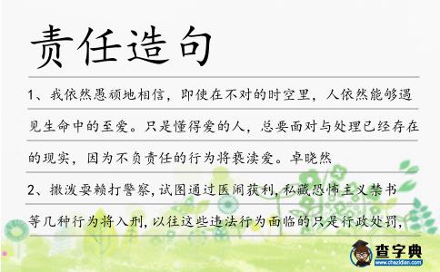 責(zé)任造句