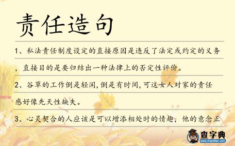 責(zé)任造句