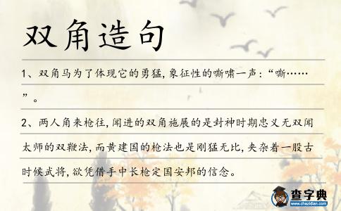 雙角造句