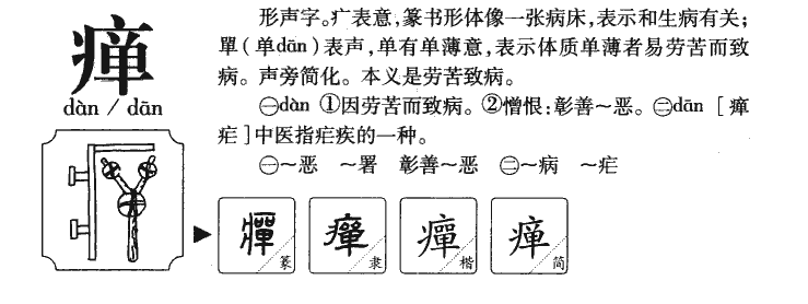 癉