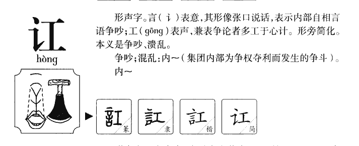 訌