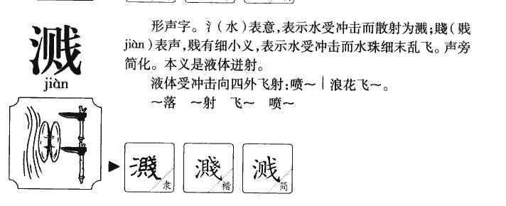 濺