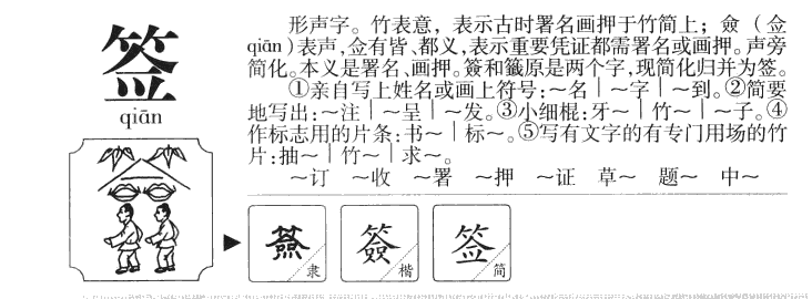 簽