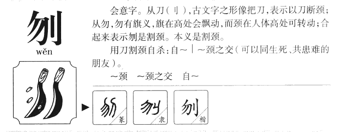 刎