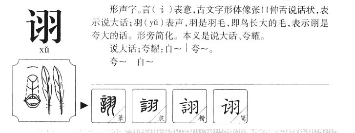 詡