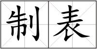 制表
